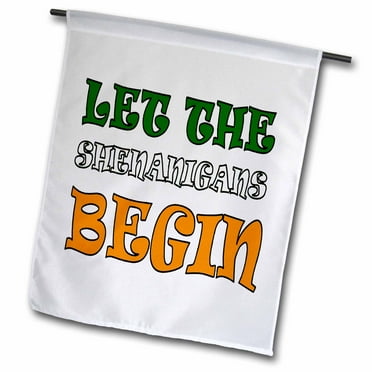 Let The Shenanigans Begin St Paddys Day 18 x 27 inch Garden Flag fl-305947-2