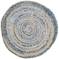 thumbnail image 2 of SAFAVIEH Cape Cod Corrine Braided Area Rug, 4' x 4' Round, Blue/Natural, 2 of 6