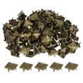 thumbnail image 1 of Unique Bargains 100 Sets Spike Rivet 10x7mm Pyramid Rapid Rivet Studs Square Spikes, Bronze Tone, 1 of 7