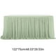 thumbnail image 3 of Falda de Mesa de Tul Blanco Reciclable, Extralarga y Transparente. Falda de Mesa de Tul con Volantes | Decoración para Bodas, Cumpleaños y Banquetes | Poliéster | Verde Salvia | 75 × 122 Cm | 14,6 M, 3 of 6