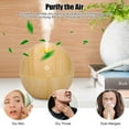 thumbnail image 2 of Ryhampaper Aroma Diffuser Wood Grain Essential Oil Humidifier Mist Maker Aromatherapy LED, Light Brown, 2 of 8