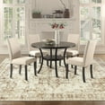 thumbnail image 3 of BERTHMEER 6'x9' Washable Area Rugs indoor Vintage Oriental Distressed Rugs Carpets for Living Room Bedroom Dining Room Office Throw Rugs Non-slip, Brown, 3 of 3