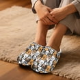 thumbnail image 5 of FUIALDOLG Cartoon Puppy Print House Slippers for Women Indoor Closed Toe Womens House Slippers Winter Cotton Shoes Breathable Home Soft Outsole, Size 7.5-8.5, 5 of 7