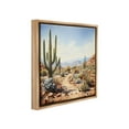 thumbnail image 4 of Stupell Industries Desert Cactus Path Landscape Painting Brown Floater Framed Canvas Art Print Wall Art, 18 x 18, 4 of 10