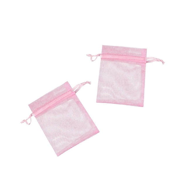 Drawstring Organza Bags 100PCS Designed For Parties Pink Gift Storage Pouches Perfect For Home Decoration 15x10cm