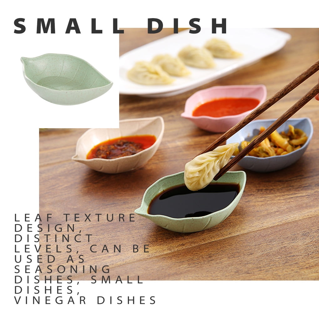 Bamboo Fiber Dipping Round Sauce Plate Snack Serving Bowl Dish Plate 