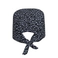 thumbnail image 2 of Kdxio Gothic Skull Pattern Turban Hat for Women Men Comfortable Adjustable Cleaning Working Cap with Sweatband, 2 of 8