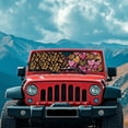 thumbnail image 3 of HUIACONG Heart Leopard Print Windshield Sun Shade for 2007-2023 Wrangler Rubicon Sahara TJ JK JKU 2 & 4 Door-Blocks UV Rays Sun Visor Protector,Car Sun Shade Keep Your Vehicle Cool, 3 of 6