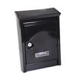 thumbnail image 3 of Siruishop Wall Mount Mailbox Outdoor Postbox Lockable Large Capacity Newspaper Letterbox Metal Delivery Box for Entrance External House Black, 3 of 8