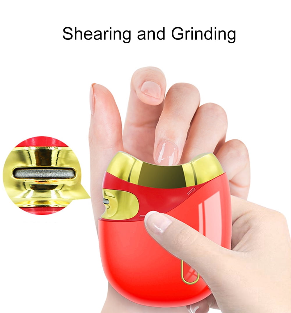 Electric Nail Clipper Stainless Steel Blade with Rechargeable Portable Safe Curved Protection Design Save Time and Energy Shearing Grinding Fingers Toes for Children Babies Seniors