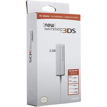Nintendo 3DS AC Adapter for 3DS / 2DS / DSi [Nintendo Accessory] Plug  play and charge with the Nintendo Official Nintendo 3DS AC Adapter for 3DS / 2DS / DSi. This AC Adapter is the same as the one included with every Nintendo 2DS  Nintendo 3DS XL  Nintendo 3DS  Nintendo DSi XL  and Nintendo DSi. It is used to recharge the internal rechargeable battery or it can be used as a direct power source. If your system is not charging properly  we recommend following our troubleshooting steps before deciding upon replacement. This AC Adapter will only work with the New Nintendo 3DS XL  New Nintendo 2DS X  Nintendo 3DS XL  Nintendo 3DS  Nintendo 2DS  Nintendo DSi XL  and Nintendo DSi! Features: Allows you to charge the pack even when you play. Power your Nintendo 3DS family system from any 120-volt outlet. Specified power adapter for NDSL game console  perfect to replace your lost or broken one. Works with the Nintendo DSi and Nintendo DSi XL systems  and Wii Remote Charging Cradle. Small  light weight design allows you to easily pack the AC adapter along with your system for a convenient back-up power source.