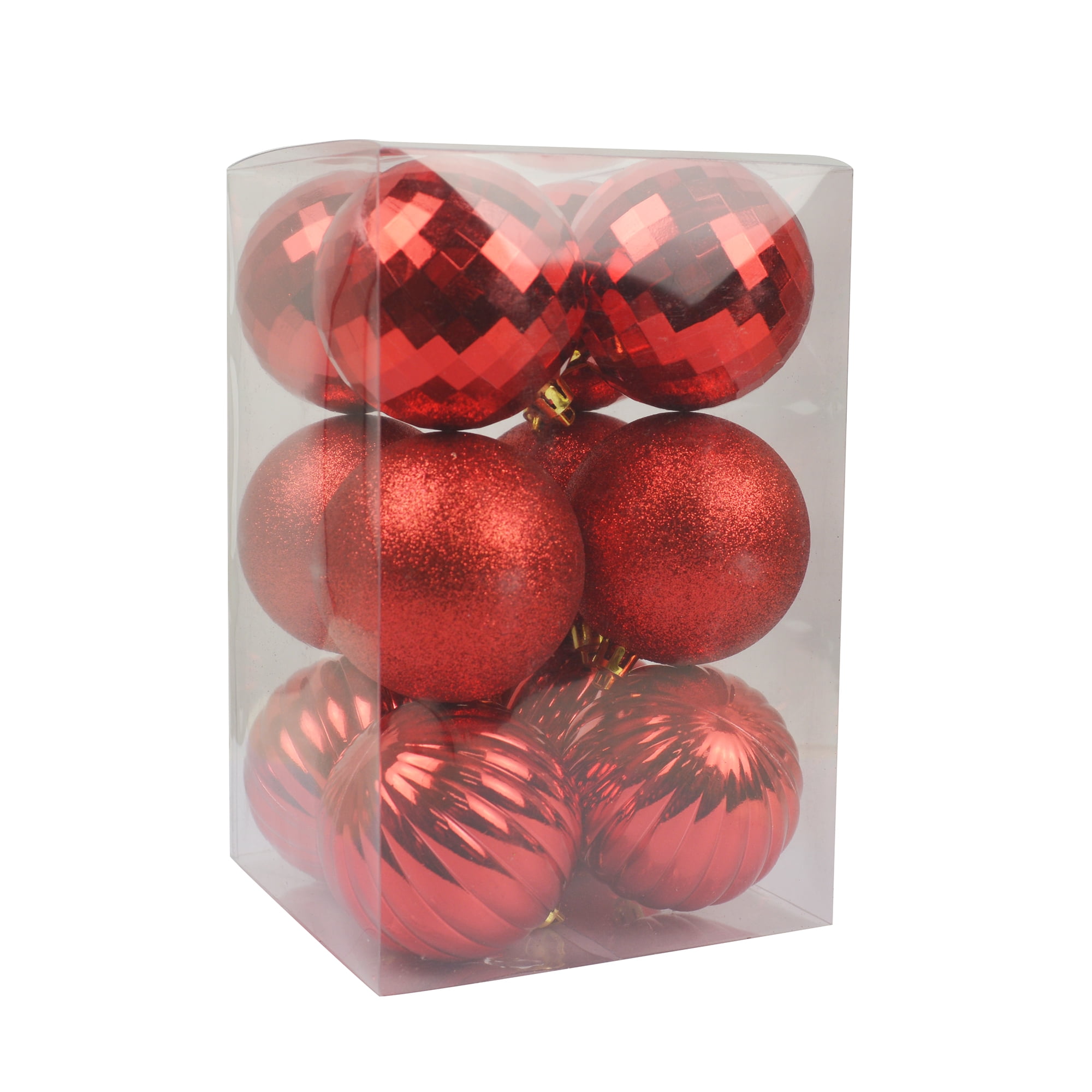 Red 12Pc 2.75" Christmas Ornament