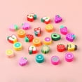 thumbnail image 2 of 100pcs Mixed Polymer Clay Spacer Beads for Women Jewelry Making DIY Bracelet Necklace Hair Clip Accessories (Candy), 2 of 4