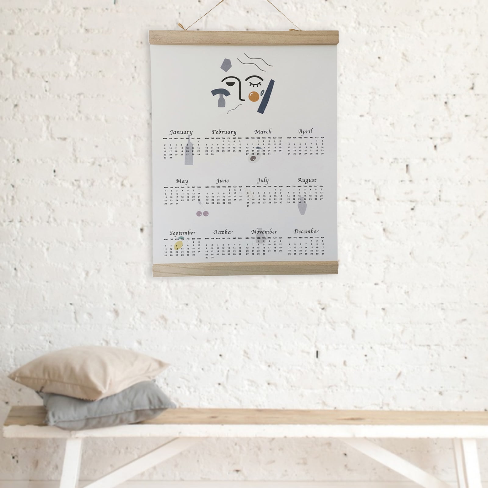 Calendar Decorative Painting Waterproof Clear Print Date Record Calendar Decorative Painting Waterproof Clear Print Date Record