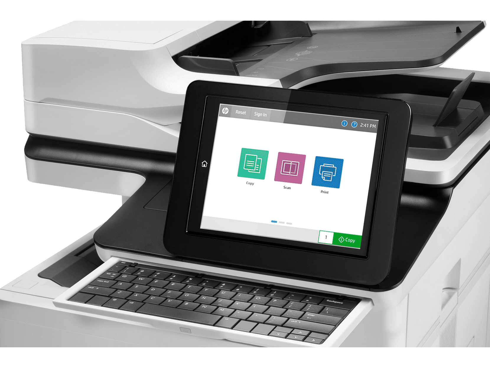 HP LaserJet Enterprise Flow MFP M634h Laser Printer, Black And White Mobile