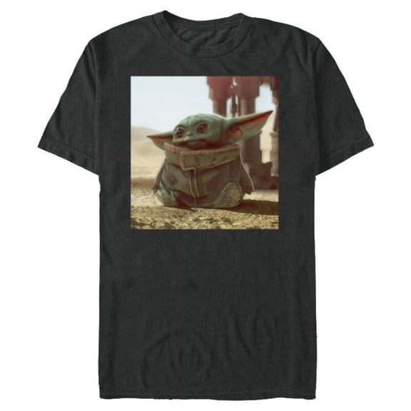 Star Wars The Mandalorian The Child Scene - Short Sleeve Blended T-Shirt for Adults - Customized-Dark Heather