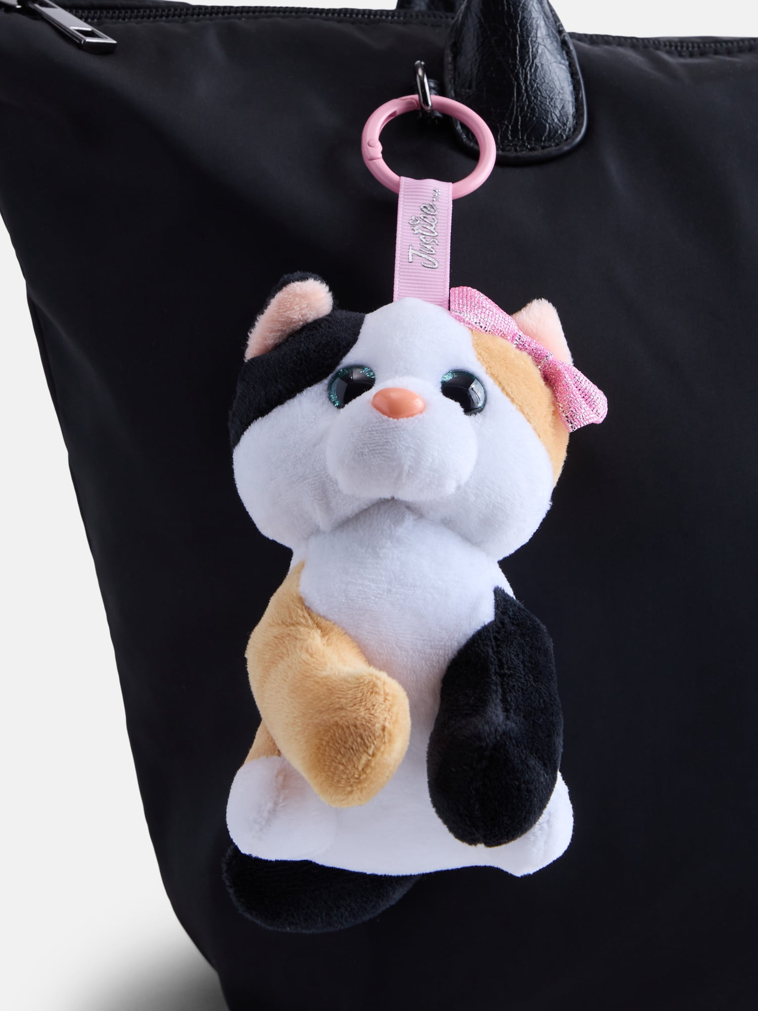 Justice Girls Plush Animal Bag Charm, Cat
