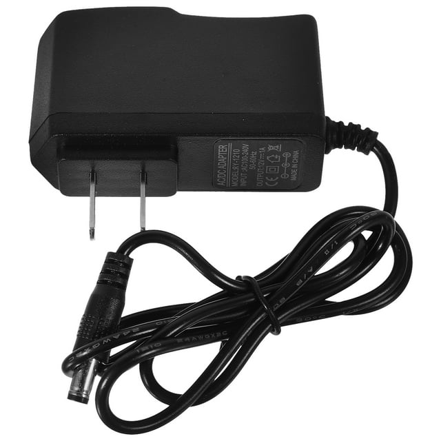 12V DC Power Supply Adapter for Charging Use with High Reliability and Protection Functions Black