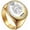 Gold Cancer, variant on Unisex Stainless Steel Dome Solid Plain 12 Constellation Horoscope Zodiac Signet Ring