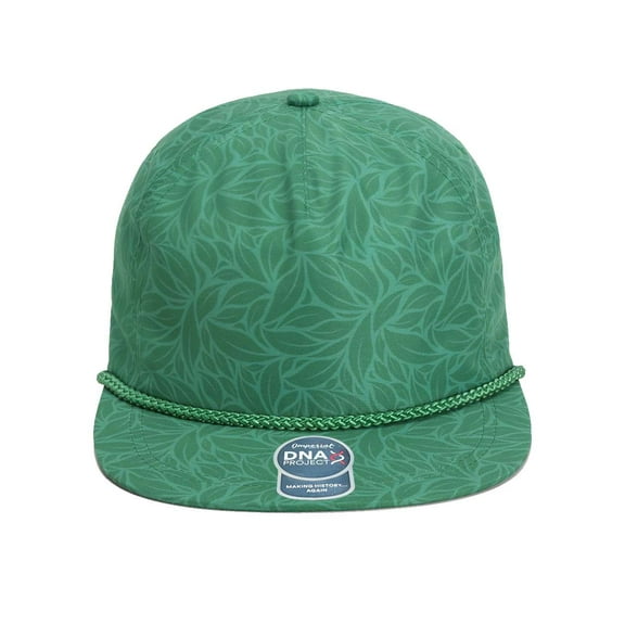 Imperial - The Aloha Rope Cap - DNA010 - Green Floral - Size: Adjustable