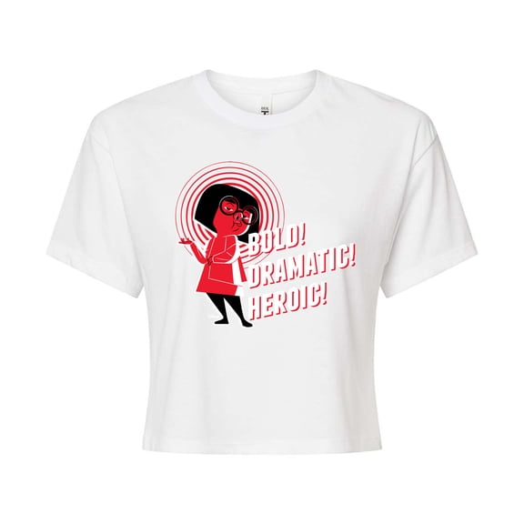 The Incredibles - Bold Dramatic Heroic - Juniors Cropped Graphic T-Shirt
