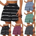 thumbnail image 5 of Dvprdro Women's Summer High Waisted Solid Color Shorts Cotton Linen Ruffled Hem Casual Shorts, 5 of 5