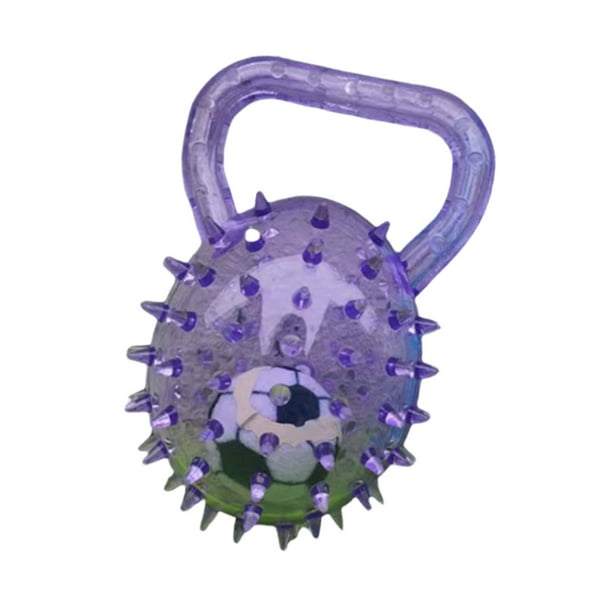 Pelota de entrenamiento para perros con púas, juego de lanzamiento, pelota de goma interactiva masticable Lessing Púrpura