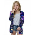 thumbnail image 5 of MKOSPLRT Girls Lightweight Cardigan Sequined Print Long Sleeve Casual Jacket Open Front Oversized Sweater Cardigan with Pockets 5-14Y, 5 of 7