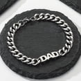 thumbnail image 3 of APSVO Fathers Day Gifts for Dad Daddy Papa Father Stepdad from Son Stainless Steel Cuban Chain Bracelet Jewelry Stuff Accessories Ideas, 3 of 6