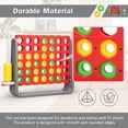 thumbnail image 3 of Nyeekoy Jumbo 4-to-Score Game Set with Mini 3D Version Four-in-a-Row, Scoreboard and Nylon Rope for Kids and Adults,Red + Gray, 3 of 8