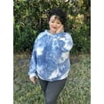 thumbnail image 5 of CASSIE LIZ Plus Size Womens Hoodies Long Sleeve Tie Dye Oversized Sweatshirts Casual Loose Blue Hoodies Drawstring Pullover Fall and Winter Tops 3XL 22W 24W, 5 of 7
