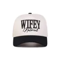 thumbnail image 4 of Wifey Material Embroidered Trucker Hat, Adjustable Snapback Baseball Cap for Women, Fun Bride Gift Idea, Cute and Trendy Fashion Accessory for Daily Outfits, Vacations and Parties, 4 of 5