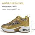 thumbnail image 2 of Women's Fashion Wedge Sneakers - Hidden Heel Height Platform Shoes with Glitter Detail, 2 of 11