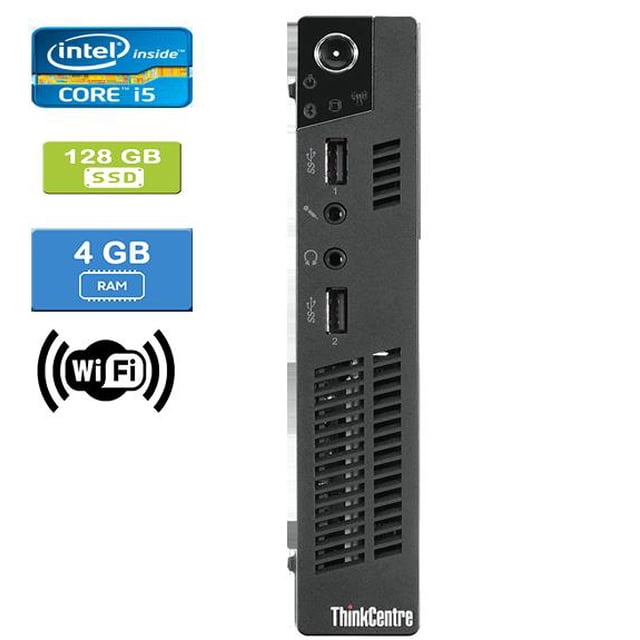 Remis à Neuf : LENOVO M92 TINY Intel Core i5-3470T 2,90 GHz, 4 Go, 128 Go SSD, Win 10 Pro