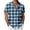 10-Light Blue, variant on IWRICH Mens Plaid Button down Plus Size Shirts Short Sleeve Casual Summer Shirt Dress Shirts with Pocket 12-White XL