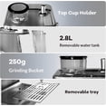 thumbnail image 3 of 20 Bar Espresso Machine - Coffee Maker with 30 Grind Settings Removable Water Tank Milk Frother and Steam Wand for Latte and Cappuccino, 3 of 8
