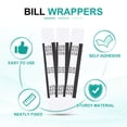 thumbnail image 3 of Uxcell Money Bands, Dollar Bill Wrappers Self-Adhesive Money Straps Self Sealing Bill Straps Sleeves Black, 3 of 7