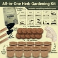 thumbnail image 2 of Indoor 10-Herb Garden Planter Kit – 44-Piece Complete Kitchen Herb Growing Starter Set with Burlap Pots, Plant Markers, Soil Discs and Gardening Tools, Gift for Women, Mom , Birthdays, Christmas, 2 of 7