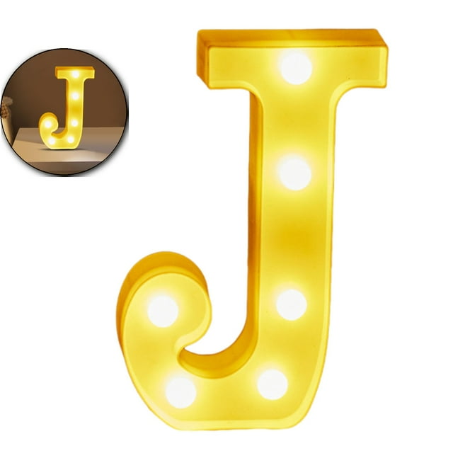 Dvruxg Light Up Letters, Led Letter Lights 26 Alphabet, Decorative Lighted Letter, Battery Powered Led Marquee Letters for Party, Bar, Night Light, Home Decor