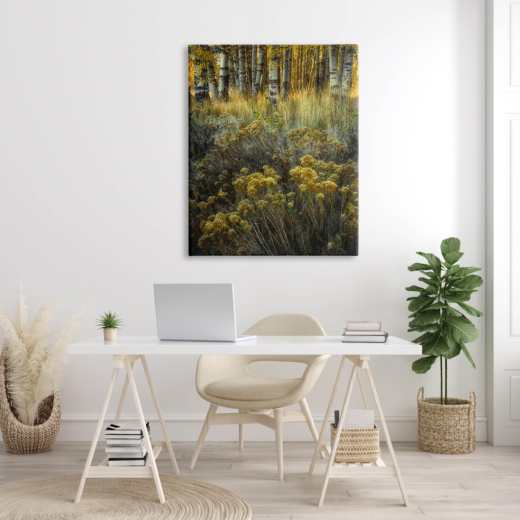 Stupell Industries Woodland Wildlife Plants Yellow Blossoms Photograph Gallery Wrapped Canvas Print Wall Art, Design by David Lorenz