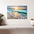 thumbnail image 2 of Elephant Stock Foamy Cancun Beach Wall Art - Horizontal Canvas Wall Art - Living Room Wall Decor - Beach Canvas - Teal And Orange Decor - 12" x 8", 2 of 8