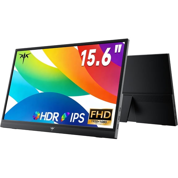 Restored KTC Portable Monitor 15.6 Inch, FHD 1080P Laptop Monitor Extender with USB-C HDMI, Ultra-Slim IPS HDR Display with Speakers, Second Monitor Screen for Laptop Phone Xbox Mac Switch, H15F9
