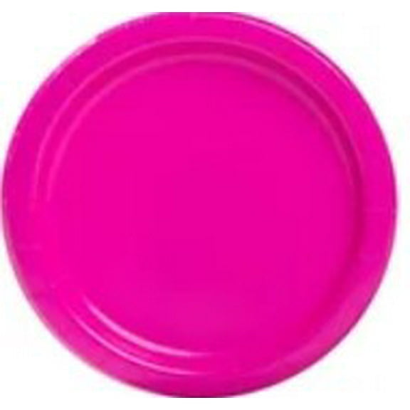 24 Neon Pink 7" Plates