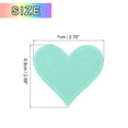 thumbnail image 2 of Uxcell 30 Pcs Heart Shaped Iron on Patches Embroidered Sew Patches Appliques for Clothing Repair Blue 2.76"x2.68", 2 of 6