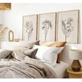 thumbnail image 5 of 3 Pieces Art Prints Beige Botanical Line Poster Pictures Botanical Canvas Wall Painting for Home Office Decoration with Inner Frame, 5 of 5