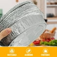 thumbnail image 6 of 7 inch Aluminum Round Foil Pan Pack of 50 - Scheam Disposable Cake Mold- Heavy Duty Baking Pan - Aluminum Tin for Reheating, Roasting or Cooking - Freezer and Oven Safe, 6 of 9