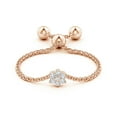thumbnail image 2 of ANGARA Natural Diamond Flower Cluster Bolo Ring in 14K Rose Gold for Women (Size-1.15mm| Color-G| Clarity-VS2) | April Birthstone, Birthday, Anniversary, Jewelry Gift for Women | Natural Diamond Ring, 2 of 9