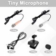 thumbnail image 3 of 2 Pcs Mini Microphone, Mini Mic Tiny Microphone Phone Type C Mic Small Microphone with Bracket, Sponge Cover, Earphones for Record Phone Voice, Gold/Silver, 3 of 6