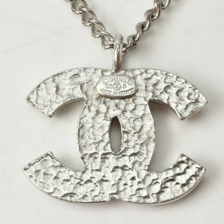 Pre-Owned Chanel necklace/pendant CHANEL coco mark/CC multicolor/silver  (Good) 