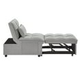 thumbnail image 4 of Miniyam 4 in 1 Tufted Single Pull-out Sofa Bed, Convertible Chaise Lounge, Gray, 4 of 10